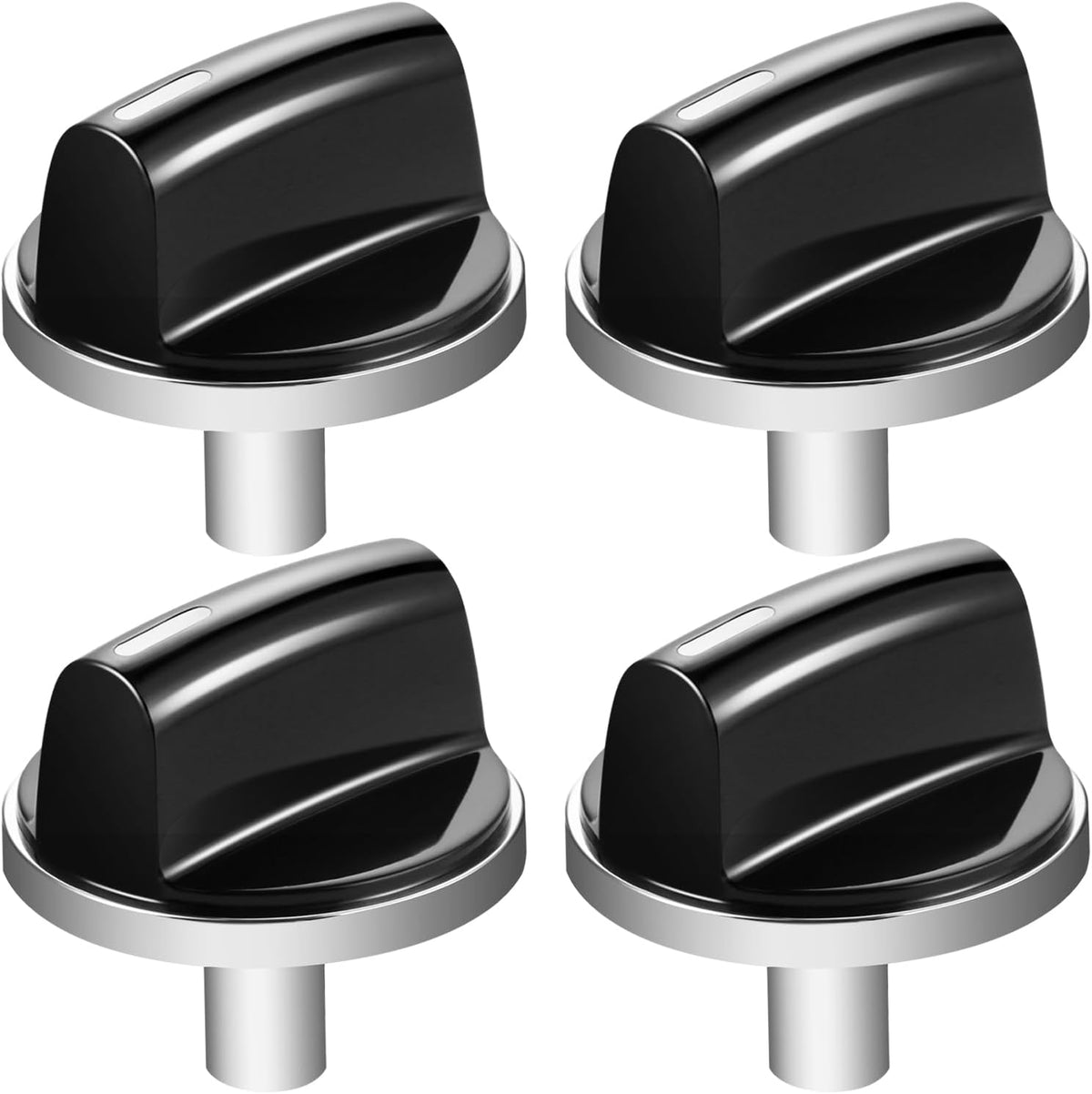 4 Pack 00650847 Cooktop Burner Knobs Replacement for Bosch