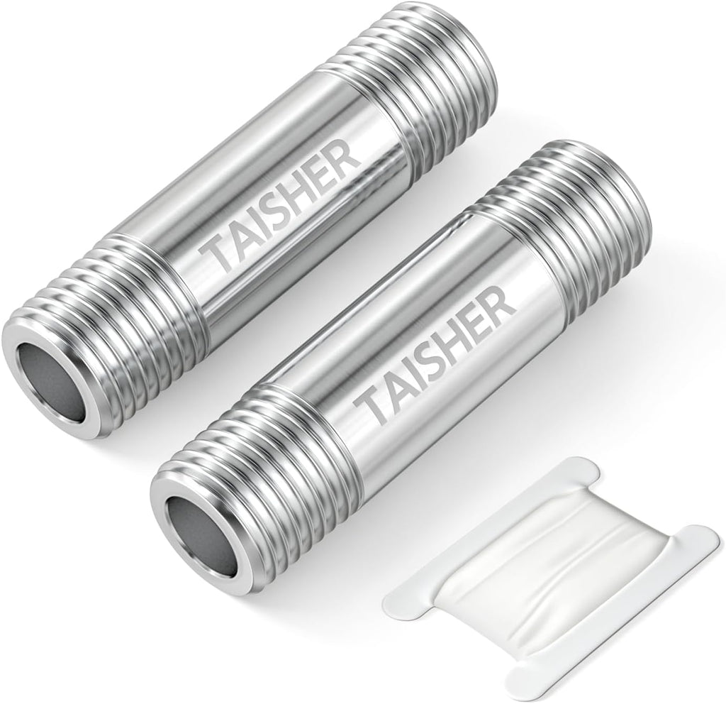 TAISHER 2Pcs 316 Thickened Nipple Cast Pipe,3/4" NPT Male, 2" Length