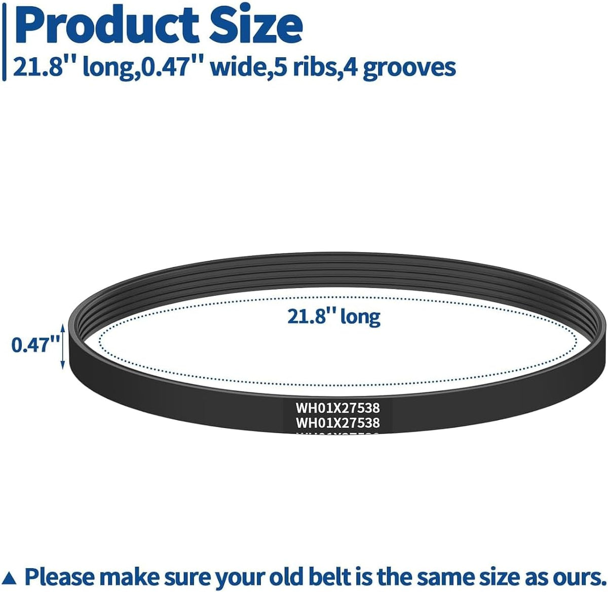 GE WH01X27538 Washer Drive Belt