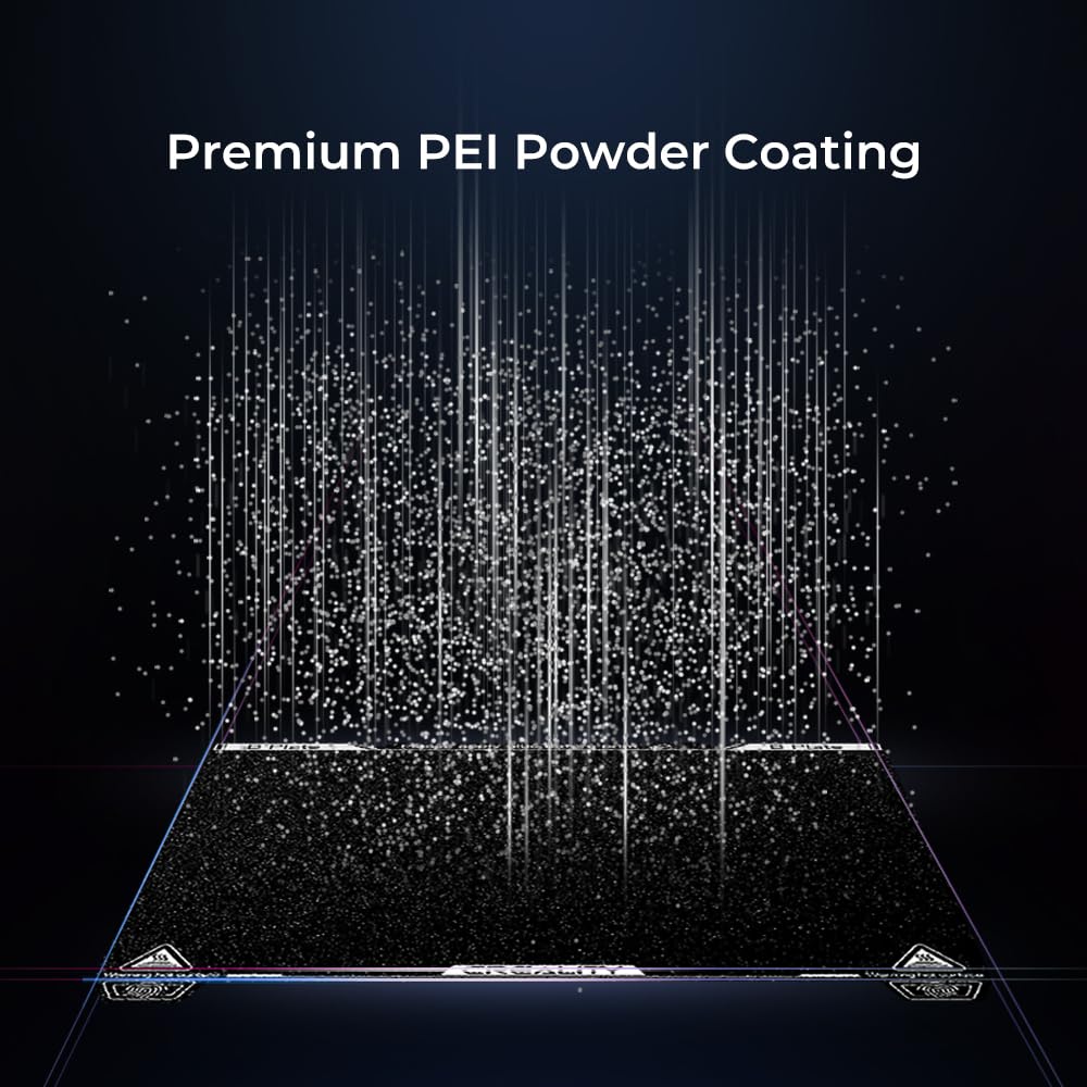 Official Creality K1 Texture PEI Build Plate Kit, Flexible Spring Steel Platform with Power Coating PEI Surface and