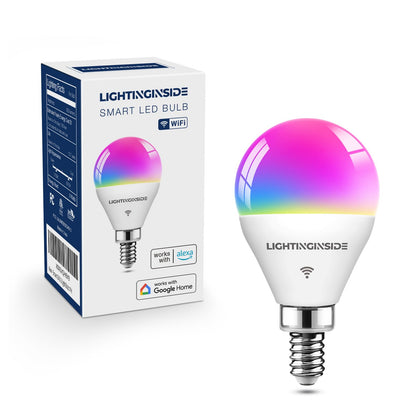 E12 Smart Light Bulbs Compatible with Alexa/Google Home, 1PC