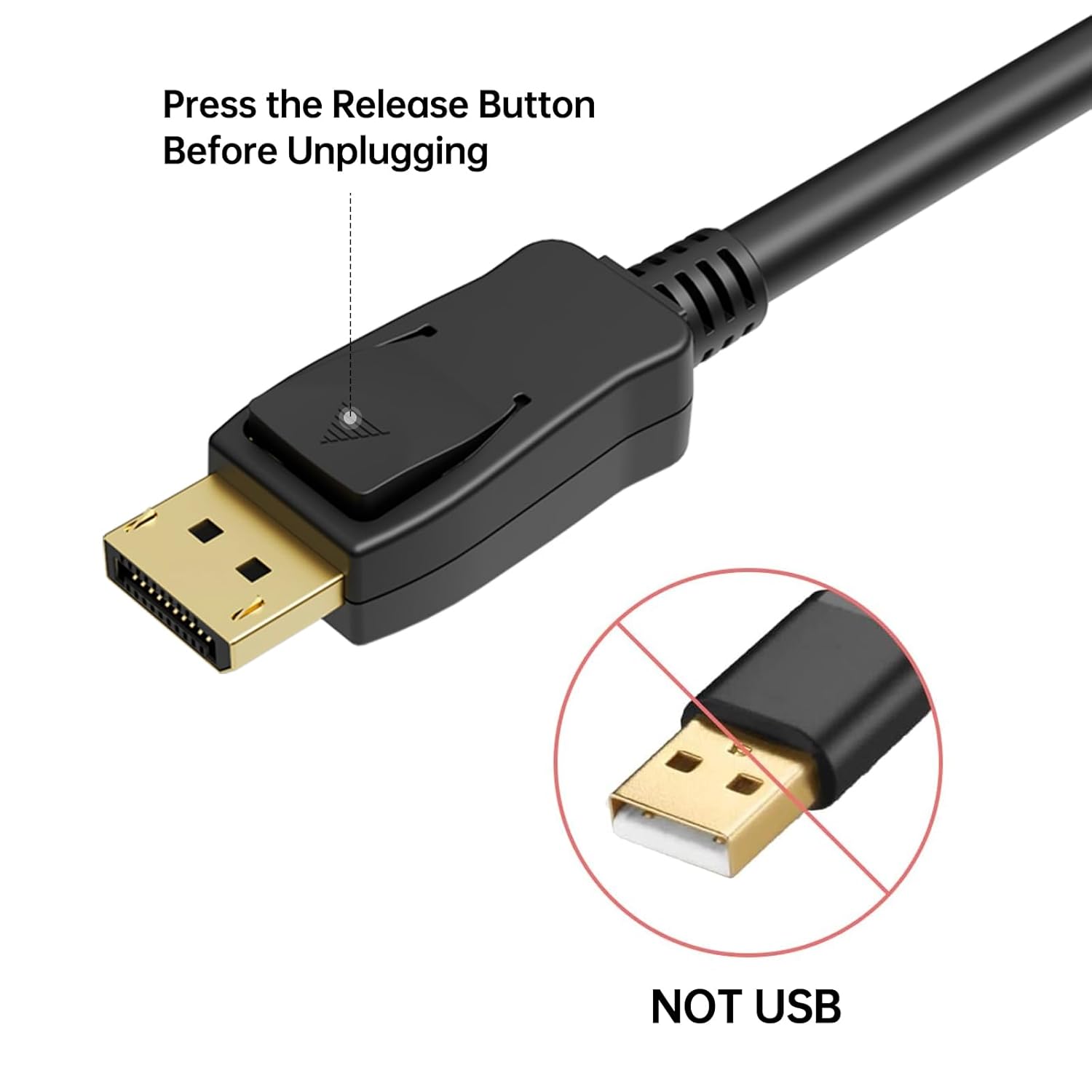 4K DisplayPort to HDMI 6 Feet Cable, Uni-Directional DP 1.2 Computer to HDMI 1.4 Screen Gold Plated Cord for Lenovo