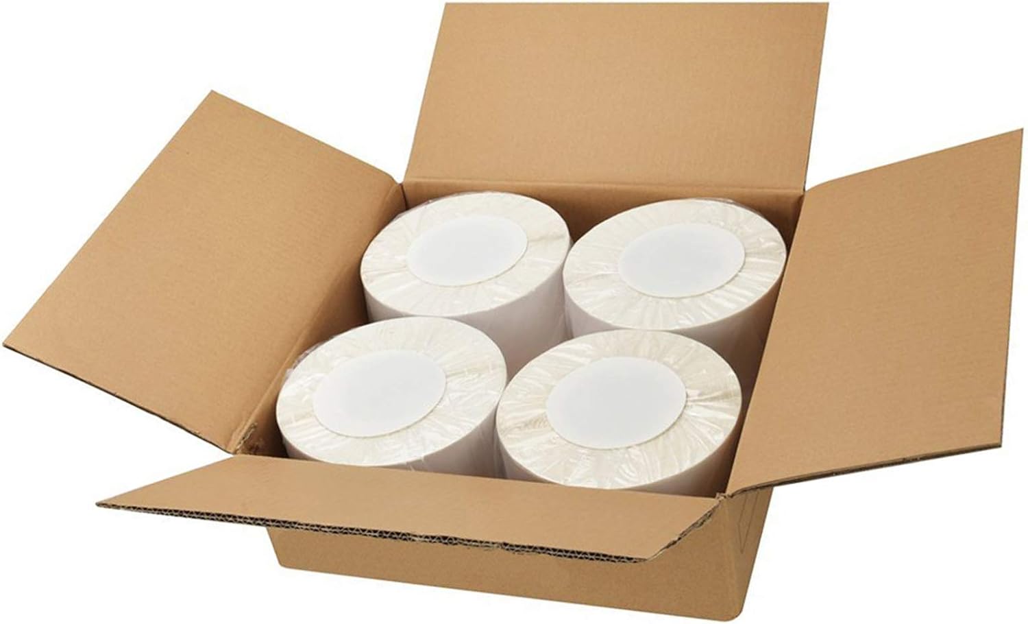 4"x 6" Direct Thermal Labels (4 Rolls, 4000 Labels) - 3'' Core, Perforations Between Label - Zebra Compatible