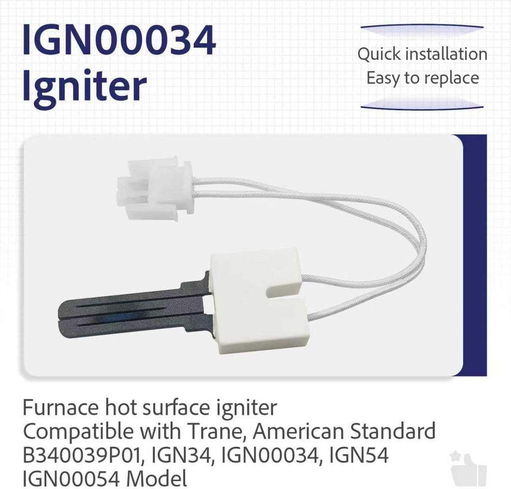 IGN00034 and IGN00054 Furnace Hot Surface Ignitor For Trane Furnace