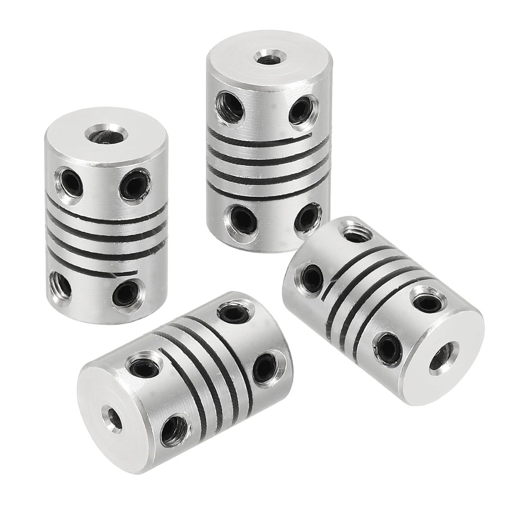 uxcell 4Pcs Flexible Couplings 2mm to 3mm Aluminum Alloy Joint Connector