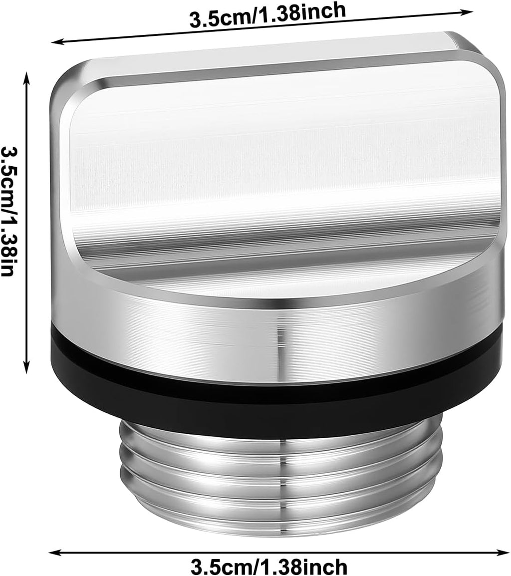 2 Pack 1.4 Inches Aluminum Boat Drain Plugs Applicable to Aluminum Boats with Floor Boat Hole Plugs with Neoprene Washer Boats Trailer Accessories (Not Transom Drain)