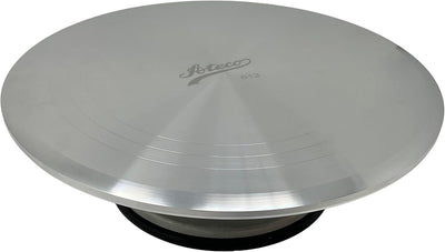 Revolving Cake Decorating Stand, Aluminum Turntable and Base with Non-Slip Pad, 12-Inch Round