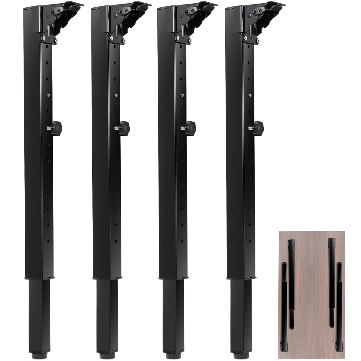 Folding Adjustable Square Table Legs 4 PCS for Outdoor Camper, RV