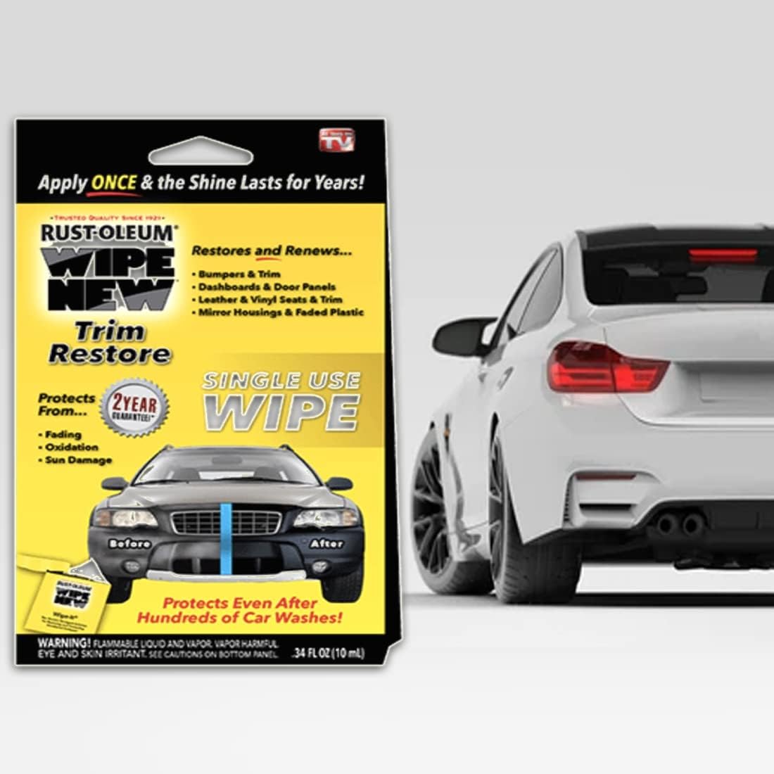 Dashboard Bumper Car Interior Exterior and Auto Trim Restorer- Pack of 2