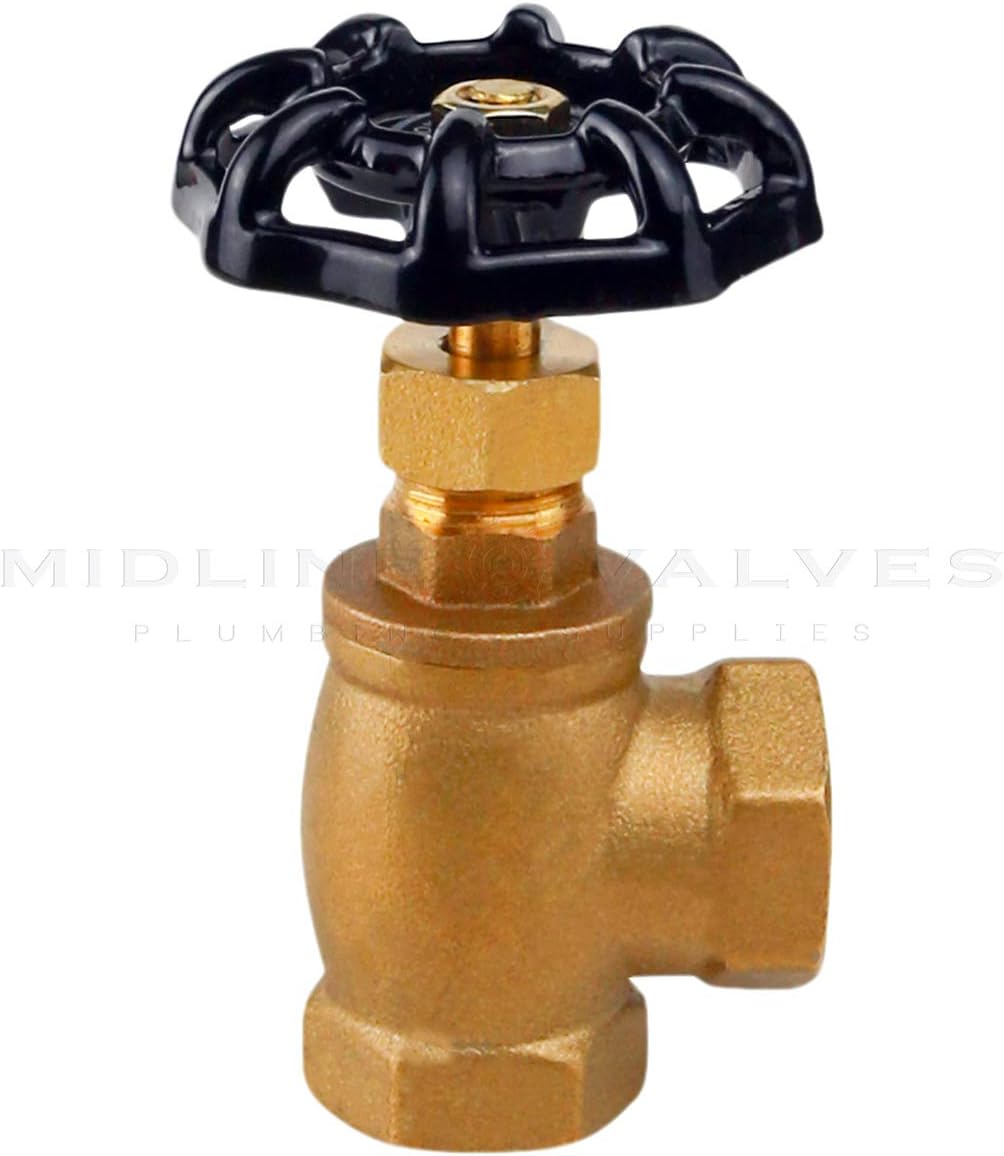 Everflow Supplies 74342-NL 3/4" ANGLE NO LEAD SHORT GLOBE VALVE WITH FEMALE THREADED IPS CONNECTIONS