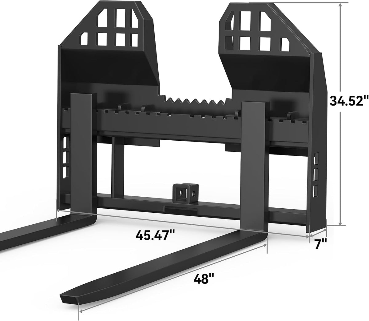 4000lbs Skid Steer Pallet Fork Attachment, 45" Pallet Fork Frame with 48" Pallet Forks Blades fit for Kubota Bobcat