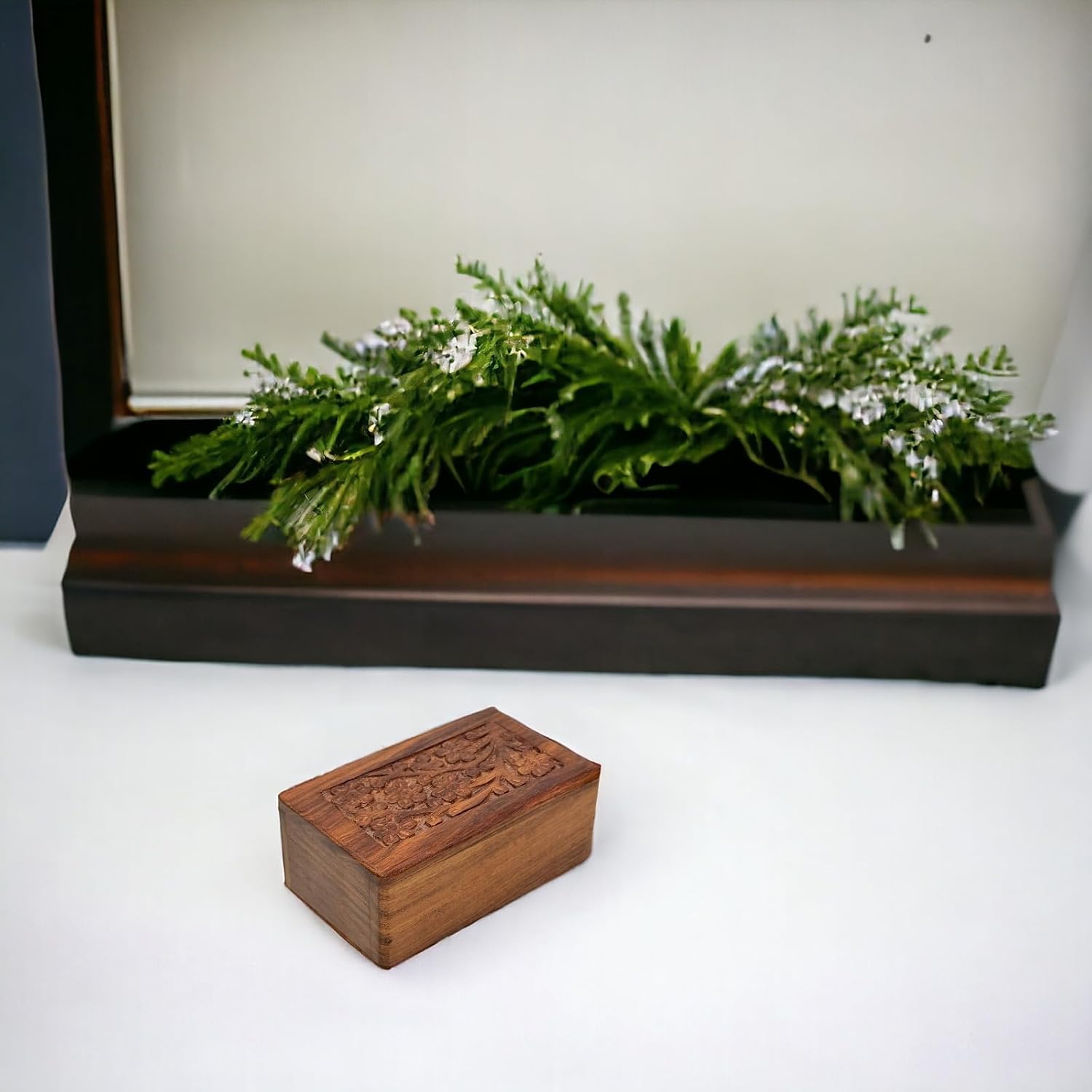 Handmade Wooden Cremation Urns for Human Ashes - Adult Male, Female, and Beloved Pets - Small wooden box with 20