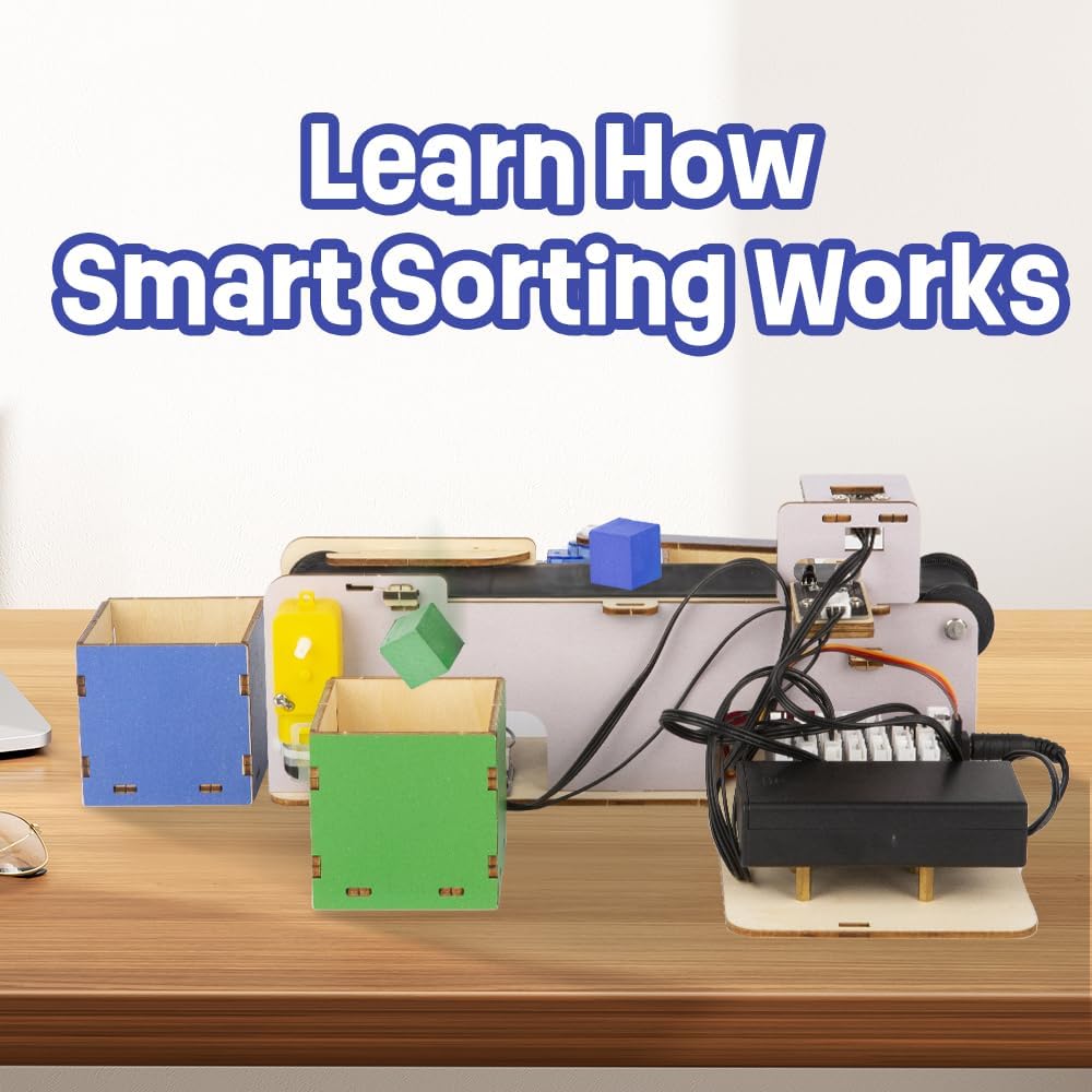 3-in-1 ESP32 IoT Control Smart Factory Starter Kit, Electronics Programming Kit Compatible with Arduino Scratch