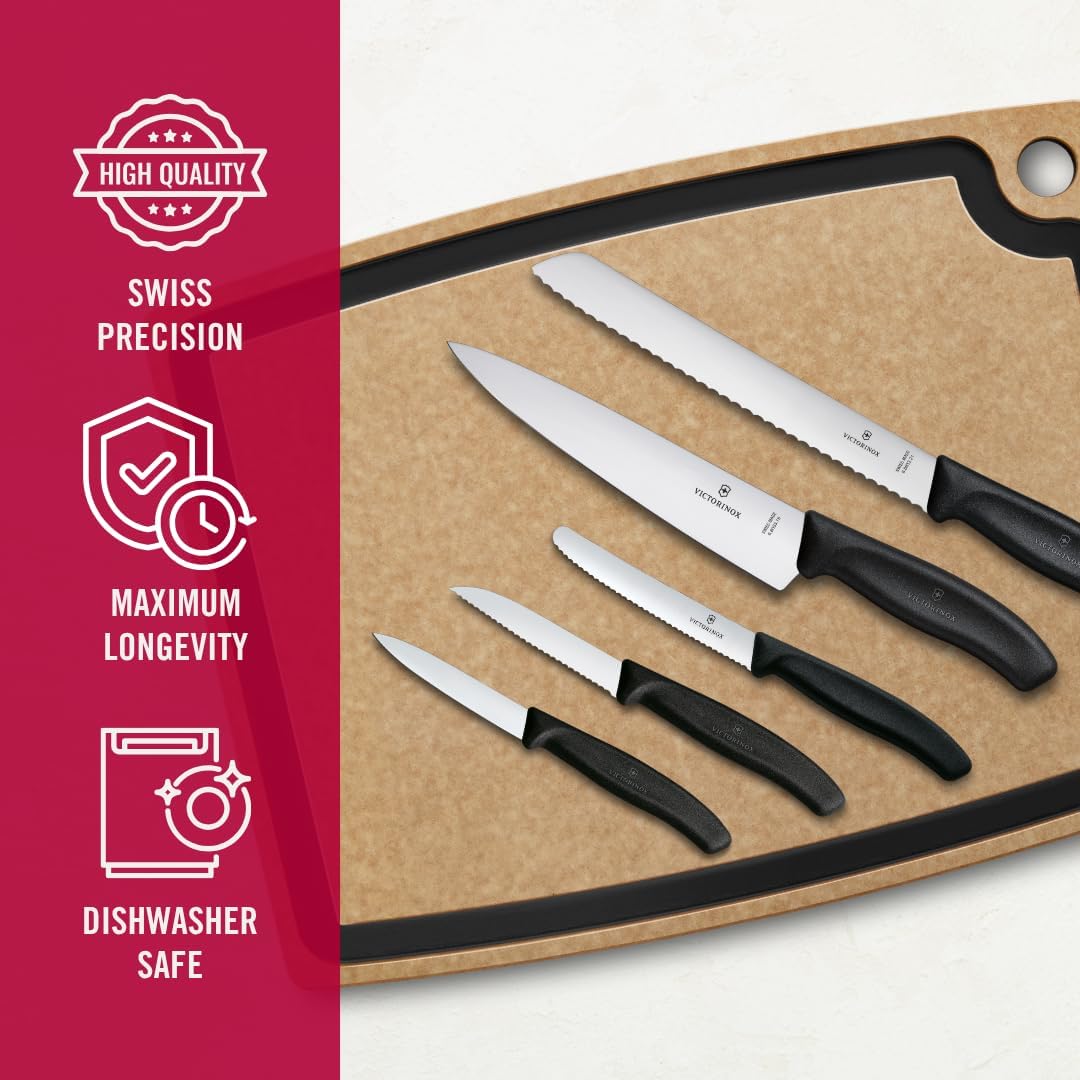Swiss Classic Kitchen Set, 5 Pieces - Utility & Bread Knives