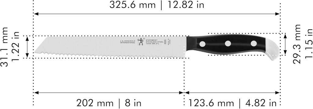 Statement 8 Inch Bread Knife, Razor-Sharp, German Engineered