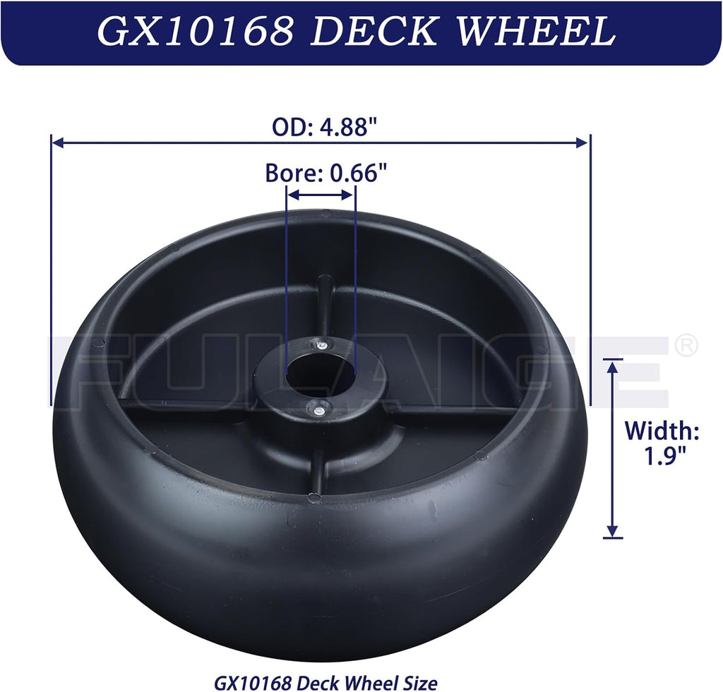 4 Pack GX10168 Deck Wheels for John Deere Z425 Z445 D140 D170 Mower