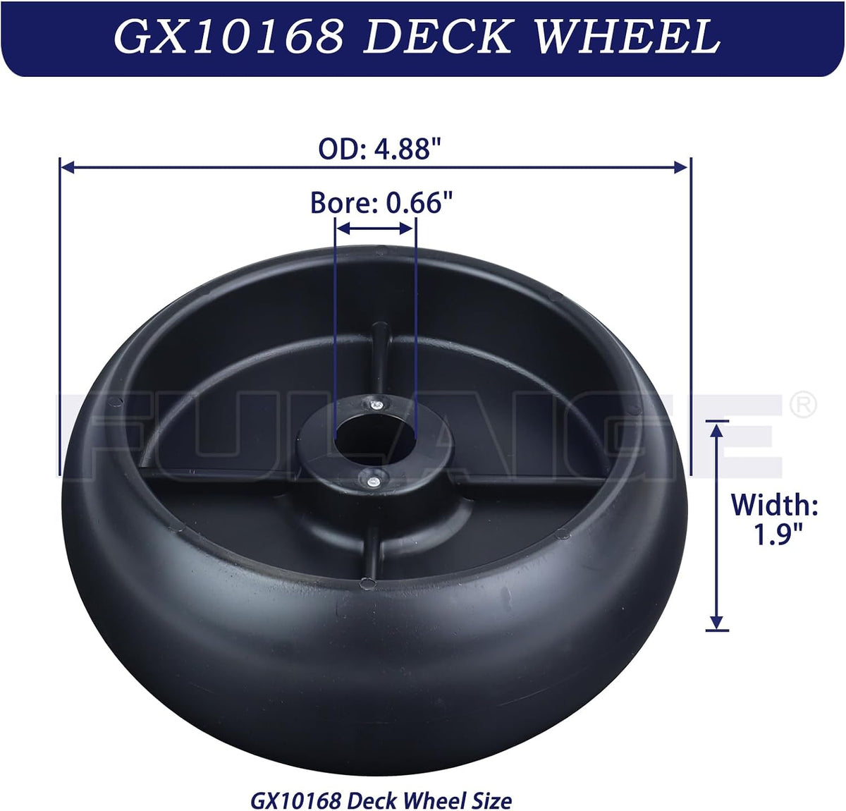 2 Pack GX10168 Deck Wheels for John Deere Z425 Z445 D140 D170 Mower