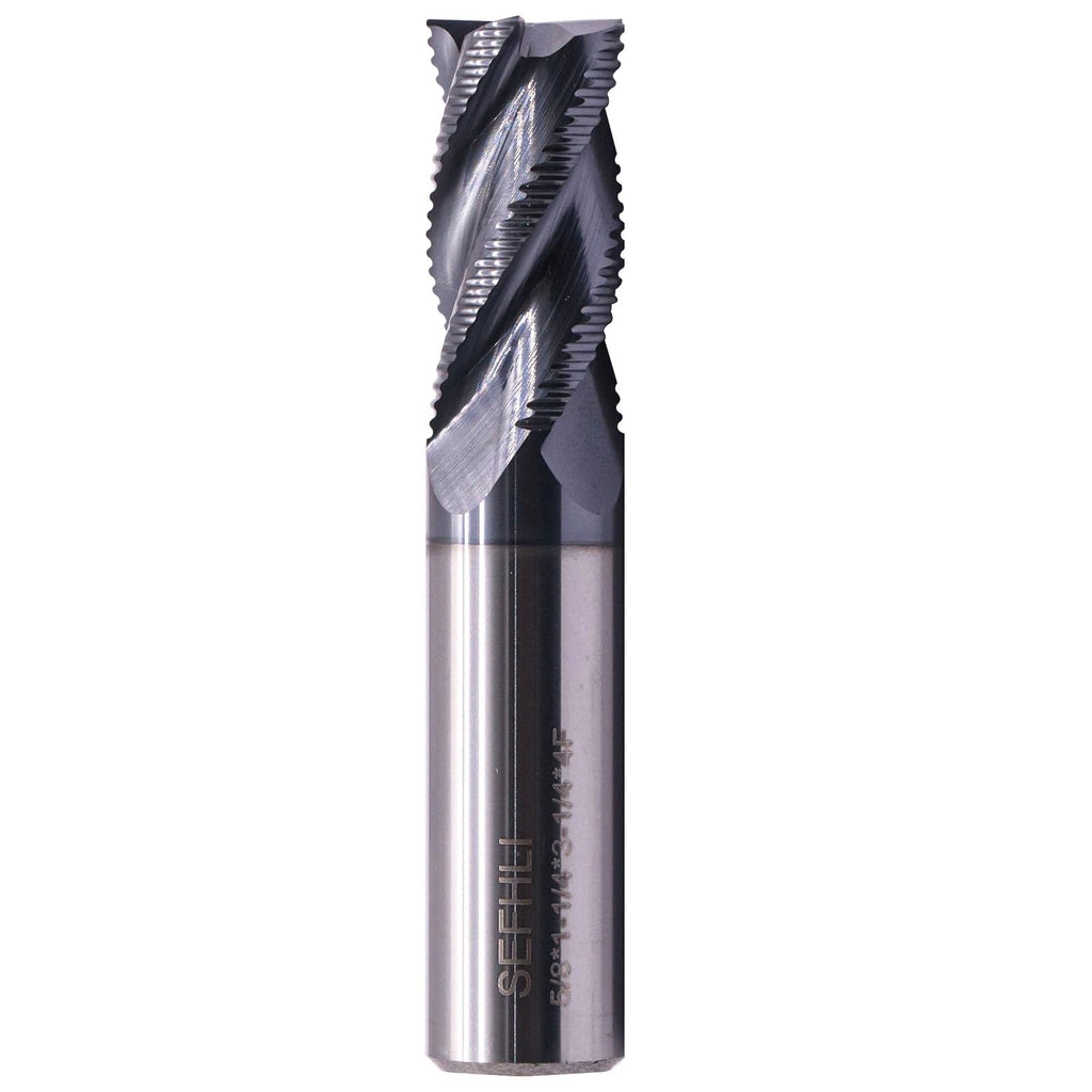 4 Flute Solid Carbide Roughing End Mill(1Pc, 5/8"), ALCrSiN Nano Coated