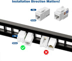 iwillink Blank Keystone Patch Panel 24 Port, Network Patch Panel 1U, 2-Pack