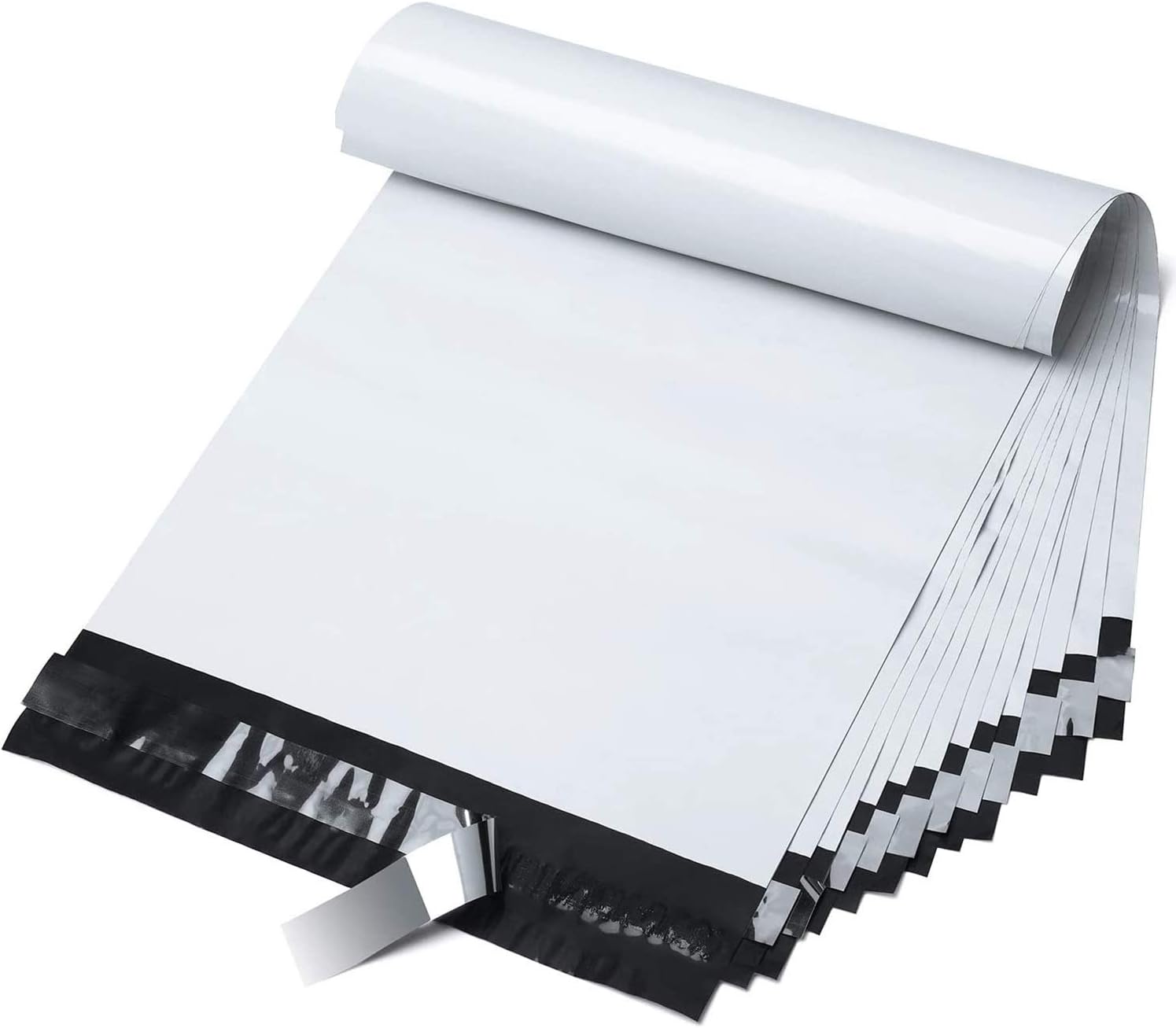 Poly Mailers 9x12" 100 Pack,Durble Shipping Bags For Clothing,White | Strong Adhesive Packaging Mailers Poly