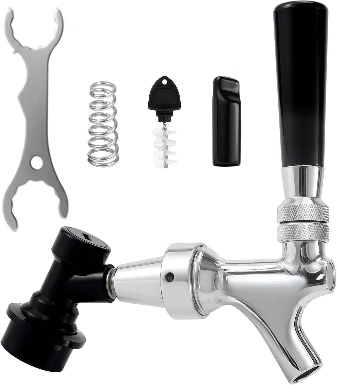 Ball Lock Tap Draft Beer Faucet, Ball Lock Keg Tap for Corny Cornelius Keg | Ball Lock Quick Disconnect,Beer Tap