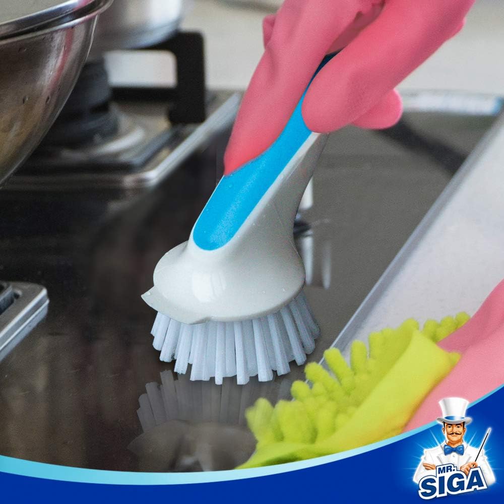 Pot and Pan Cleaning Brush, Dish Brush for Kitchen, Blue, Pack of 2