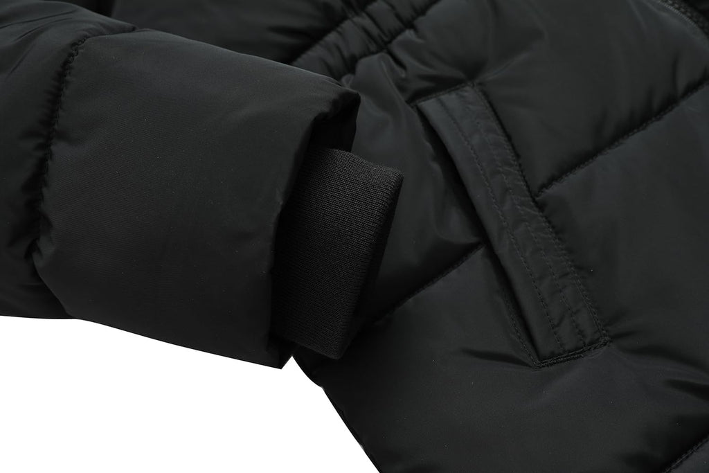 Girl's Winter Long Coat Parka Warm Hooded Puffer Jackets | Waterproof Polyester, Windproof Full Zipper, Ribbed Cuffs