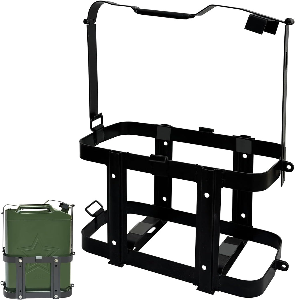 Jerry Gas Can Holder 5 Gallon Water Storage Containers Holder Mount Only Holder Rack, Metal Fuel & Gasolina