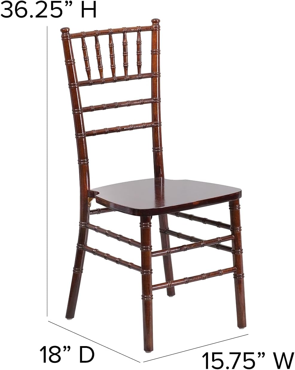 2 Pack HERCULES Series Fruitwood Chiavari Chair