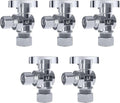 5 Pack Angle Stop Valve,1/2 in. NOM Compression x 3/8 in. OD Compression Angle Shut Off Valve,5/8" OD x 3/8" OD 1/4