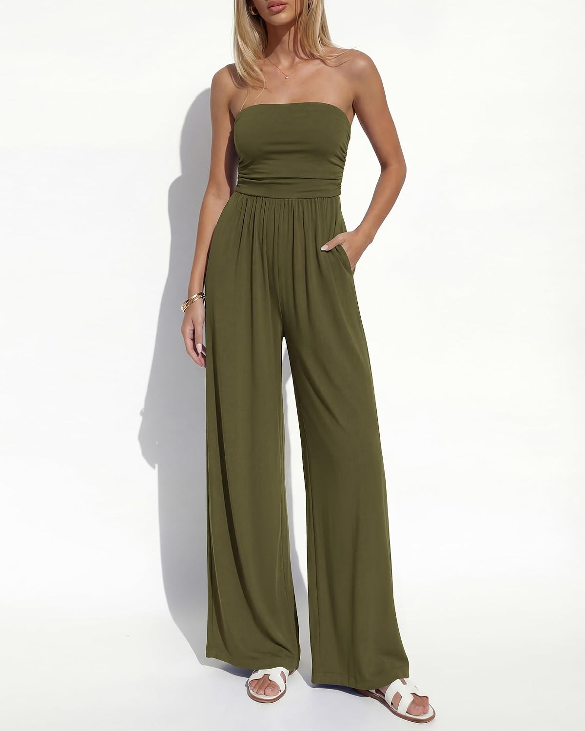 Strapless Jumpsuits For Women Summer Casual Rompers
