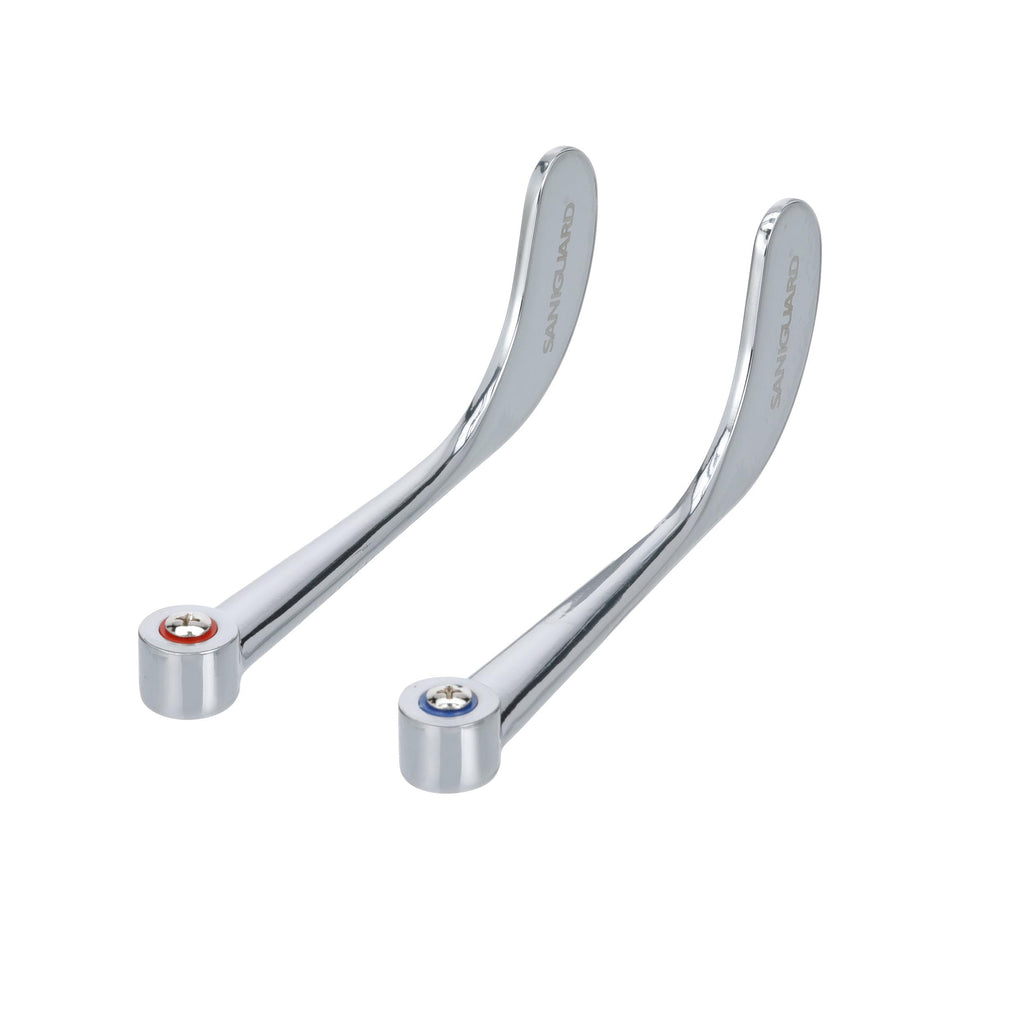 Encore Wrist Blade Handles, Universal, 6", Chrome Plated, Includes: Indicators & Screws (Pair), ADA