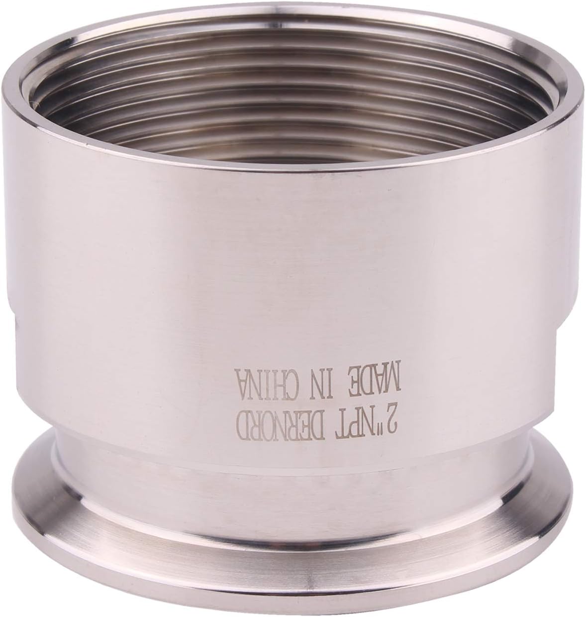 DERNORD 2'' Tri clamp Adapter to 2 inch FNPT Thread Ferrule Sanitary Pipe Fitting