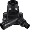 X AUTOHAUX Thermostat Housing Assembly LR006071 Engine Coolant Thermostat Housing Assembly for Volvo XC60 S60 V60 S80 V70 XC70 for Land Rover LR2
