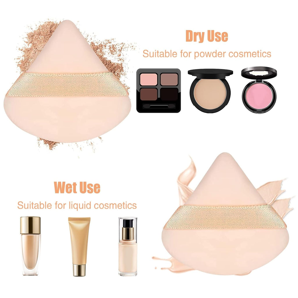 6 Pcs Powder Puffs, Triangle Makeup Sponge Makeup Tool