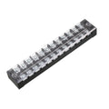 uxcell Double Rows 12P 12 Positions Covered Barrier Screw Terminal Block