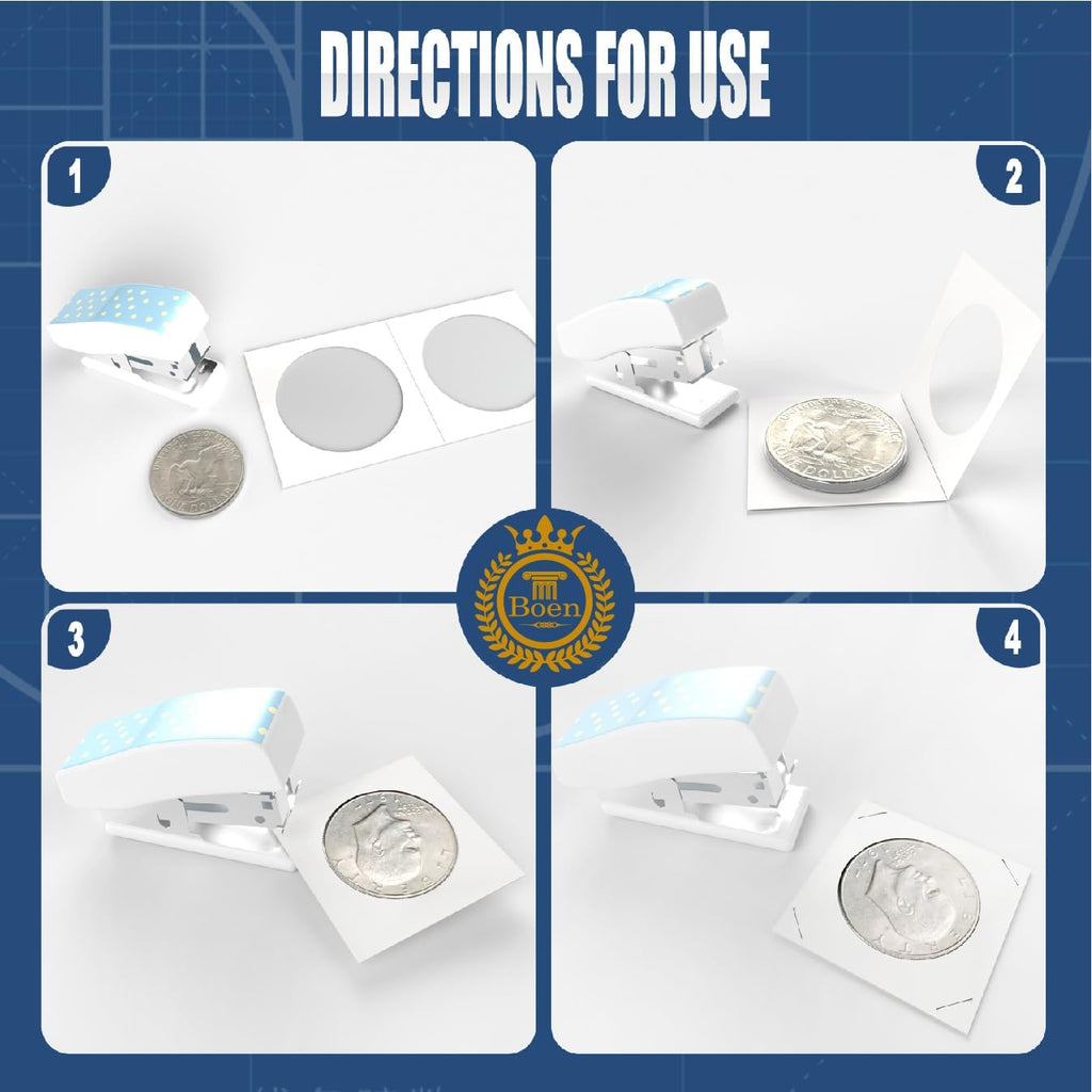 40mm Coin Flips 1000 Pcs 2x2 Cardboard Holders for Large Dollar | Precision die-cut from non-PVC virgin wood pulp