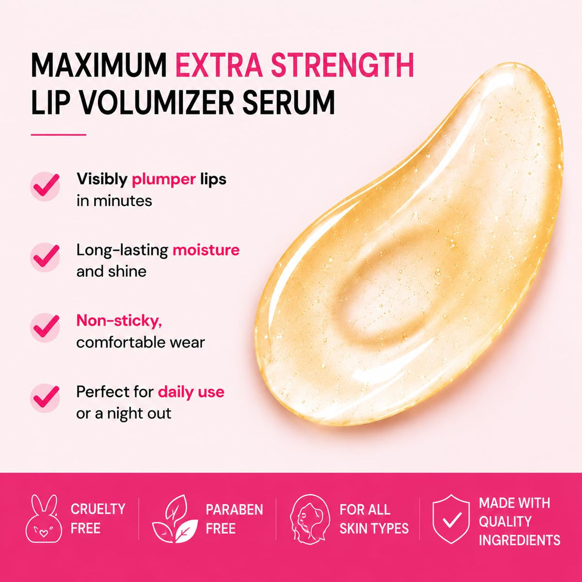 Spicy Lip Plumper, Hydrating Lip Volumizer Serum & Gloss
