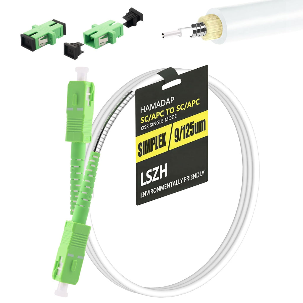 3FT/1M Armored SC/APC to SC/APC Fiber Optic Internet Cable