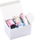 6x4x3.5 Push-Form Gift Boxes with Lids, 50 Pack | Small White Cardboard Boxes for Candle, Mug, Perfume, Cookies
