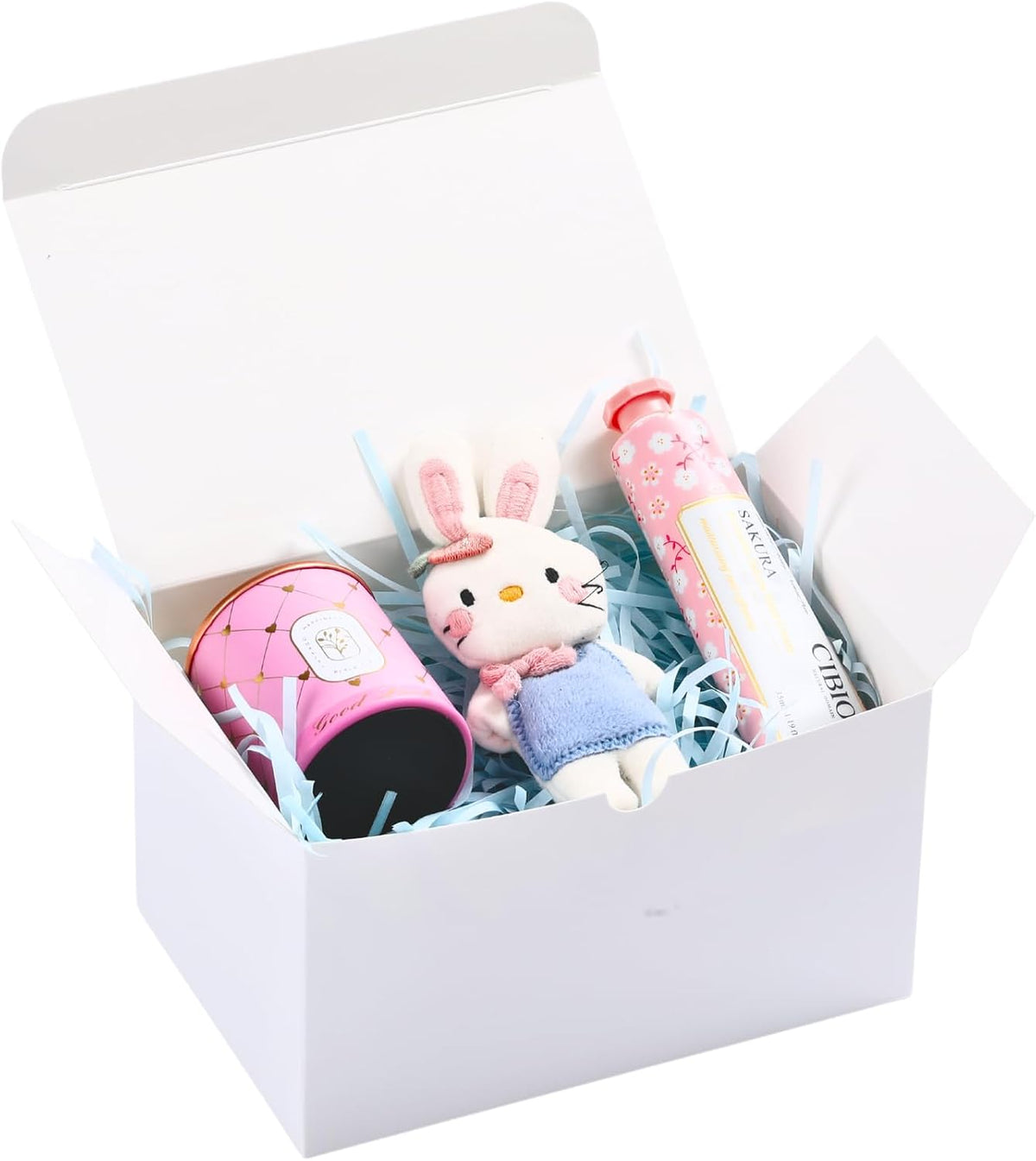 6x4x3.5 Push-Form Gift Boxes with Lids, 50 Pack | Small White Cardboard Boxes for Candle, Mug, Perfume, Cookies