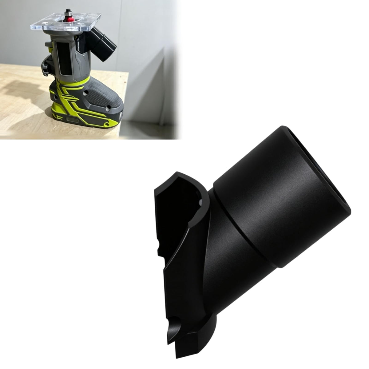 Compatible with Ryobi 18V ONE+ Router Dust Port Hose Adapter