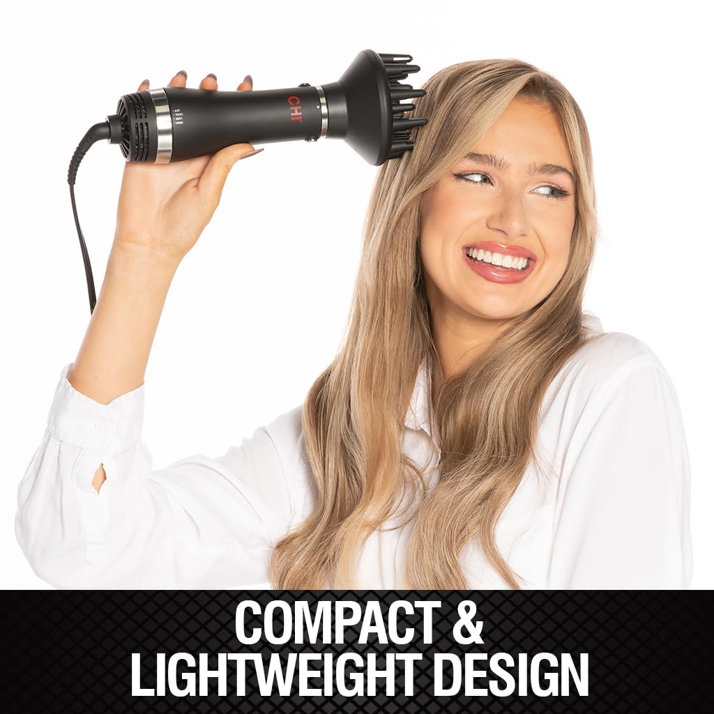 Volumizer 4-in-1 Blowout Brush Hair Dryer, Multi-Attachment Ceramic Ionic Styling Tool, Preserves Natural Hair
