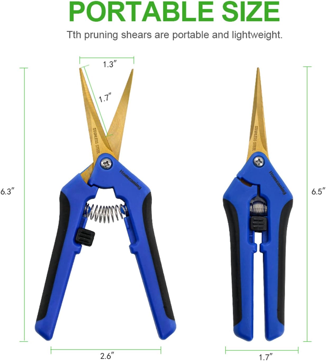12 Packs Garden Pruning Shears with Curved Blades Trimming Scissors, Gardening Hand Pruning Snips Titanium Coated