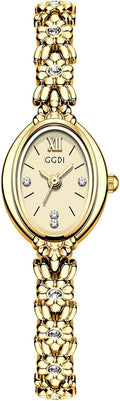Gold Watches for Women Vintage Bracelet Watch Womens Dainty Gold Watch Wrist Watches for Women with Fold-Over Clasp