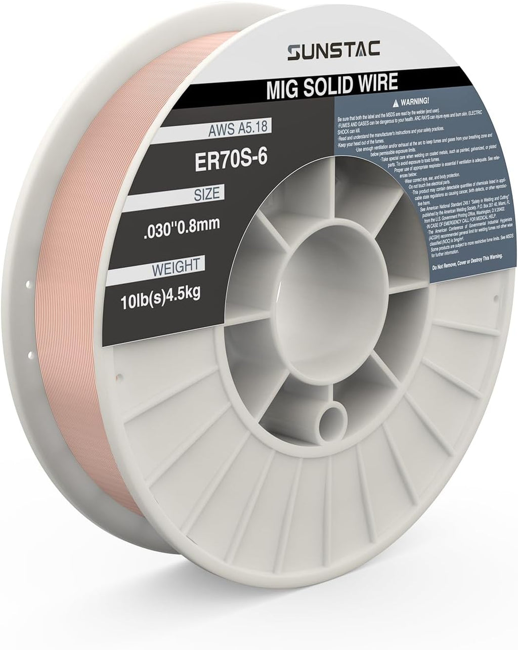 Sunstac ER70S-6 MIG Wire, .030", 10 lb Spool