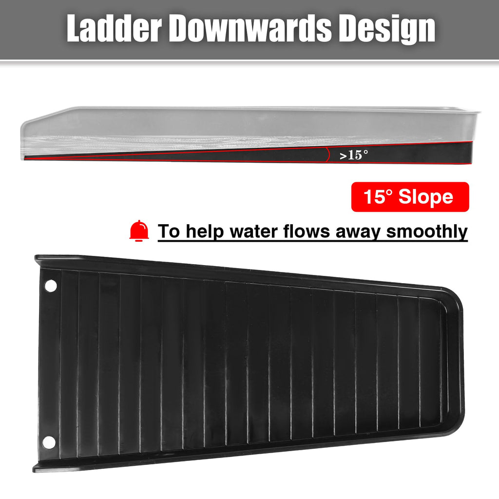 Rain-Gutter Downspout Splash Block, 4 Pack, Black