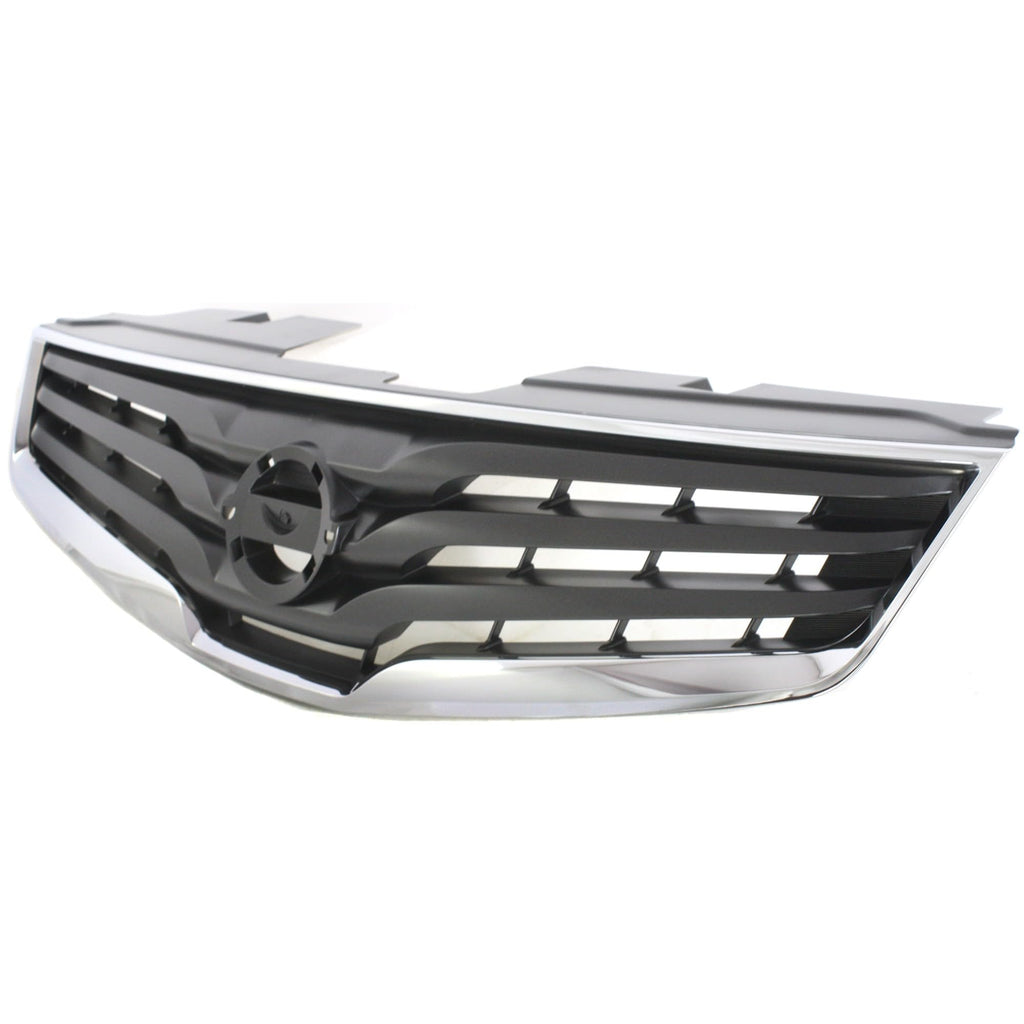 Garage-Pro Grille Compatible with 2010-2012 Nissan Sentra Chrome Shell/Painted Dark Gray Insert Base/S/SL Models