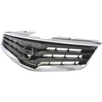Garage-Pro Grille Compatible with 2010-2012 Nissan Sentra Chrome Shell/Painted Dark Gray Insert Base/S/SL Models