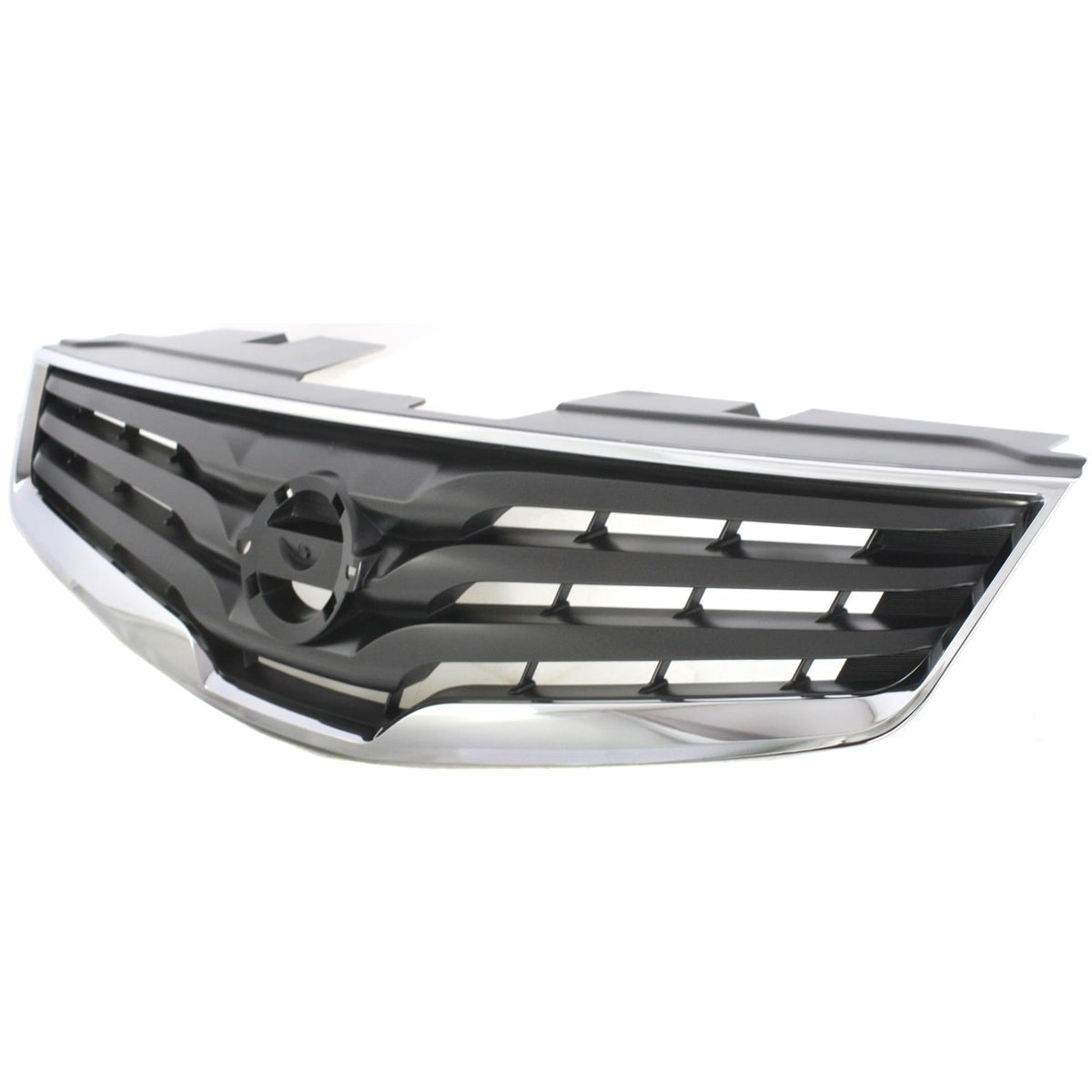 Garage-Pro Grille Compatible with 2010-2012 Nissan Sentra Chrome Shell/Painted Dark Gray Insert Base/S/SL Models